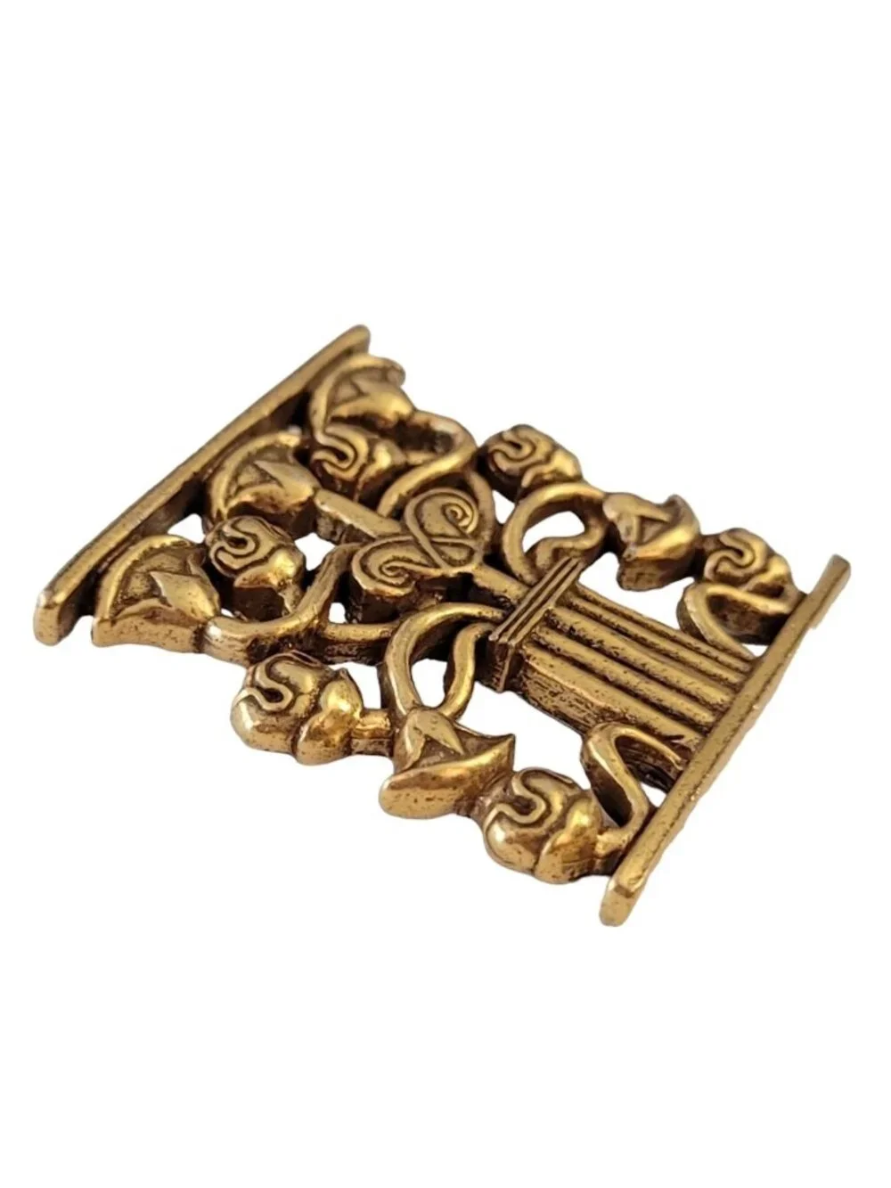 Metropolitan Museum of Art Gold Tone Corbel Flower Tree of Life Pin Brooch, M601